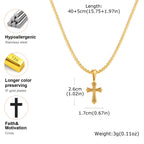 Fleur cross pendant necklace for men – view 5