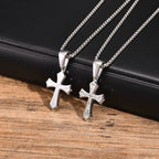 Fleur cross pendant necklace for men – view 7