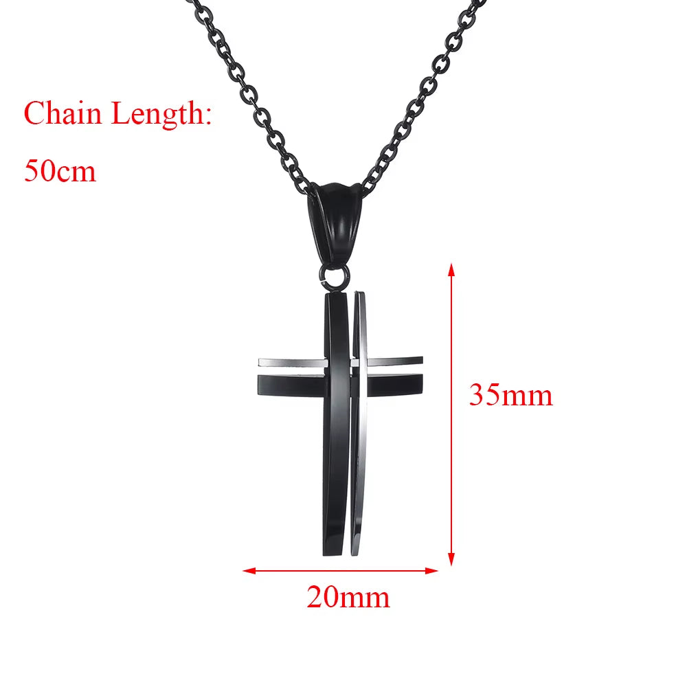Layered Cross Necklace