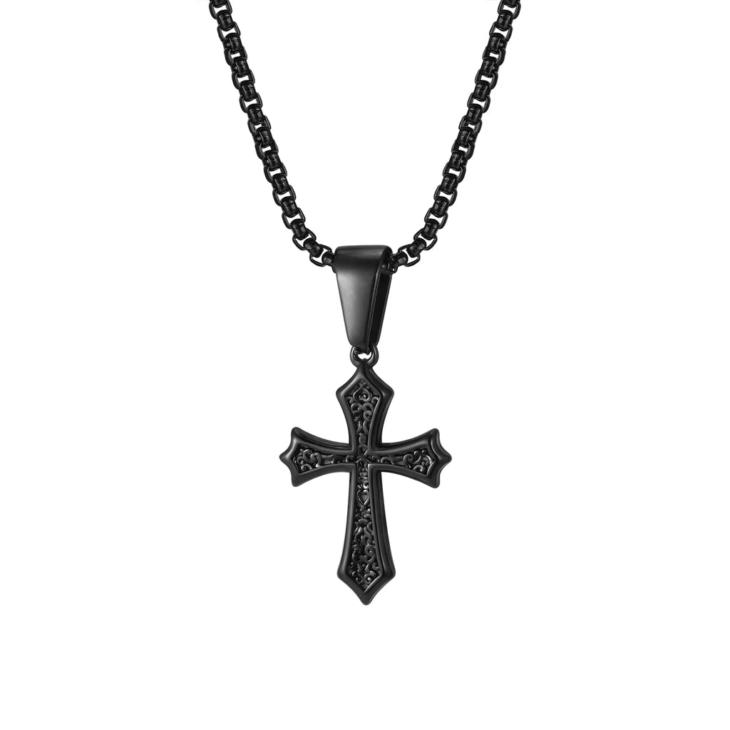 Fleur cross pendant necklace for men – view 8