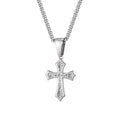 Fleur cross pendant necklace for men | Christian jewelry by Lunavrie
