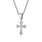 Fleur cross pendant necklace for men | Christian jewelry by Lunavrie